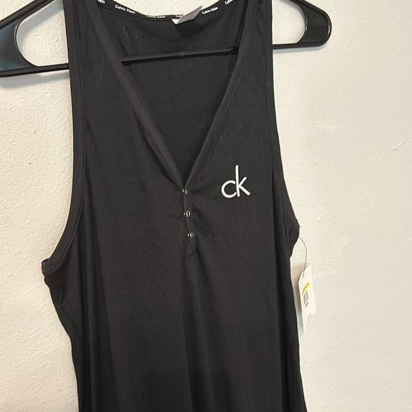 Calvin Klein Dresses & Skirts - NWT Calvin Klein tank dress, black with white emblem, women’s size medium.